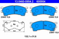 ATE 13.0460-5954.2 Bremsbelagsatz, Scheibenbremse für FORD USA,MAZDA