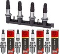 ENERGY Zündspule + 4x CHAMPION Zündkerze für Peugeot 206 CC 2D 1.6 16V Citroën