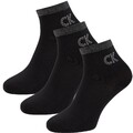 3er Pack Calvin Klein Damen Knöchelsocken Socken mit Logo Schwarz Größen 37-41