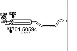 MTS Mittelschalldämpfer Schalldämpfer für Opel Zafira B A05 01.50594