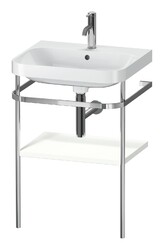 Duravit Happy D.2 Plus C-Shaped Set mit Metallkonsole mit Hahnloch 575 x 490...