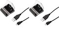 Hama 2x Pack USB Ladegerät Lade-Station Lader für Sony PS4 Controller Game-Pad