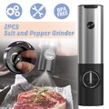 Elektrische Salz- & Pfeffermühle Gewürz Flasche Edelstahl Mühle Gewürze Grinder