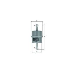 1x Kraftstofffilter MAHLE KL 63 passend für AUDI CITROËN FIAT FORD NISSAN VW