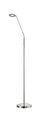 Fischer & Honsel Stehleuchte Dent LED Rund Nickel Matt Chrom verstellbar 