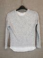 Primark hellgrau 2-teiliges Pullover & Bluse Top Größe 6 Strick Langarm