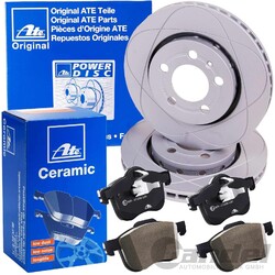 ATE PowerDisc BREMSSCHEIBEN + CERAMIC BELÄGE VORNE passend für OPEL ASTRA JVA 276x26mm // NUR für Bremssystem 15" Zoll  = POC J67