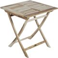 Gartentisch Teak Holz quadratisch 70x70 cm Holztisch Balkontisch Terrassentisch