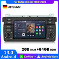 7" DAB+ Carplay Android13 Autoradio GPS NAVI WIFI Für BMW E46 3er 318 320 325 M3