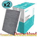 Für Audi A3 VW Polo Golf IV Bora 2PC Innenraumluft Pollenfilter Innenraumfilter
