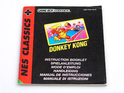 GAMEBOY ADVANCE SPIELANLEITUNG / HANDBUCH - DONKEY KONG - NES CLASSICS