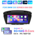 für BMW E60 E61 E90 E91 CCC Android 14 8Core Autoradio CarPlay GPS Navi SWC WIFI