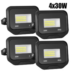 4x30W LED Fluter Strahler Scheinwerfer Baustrahler Lampe Garten Außen Leuchte DE