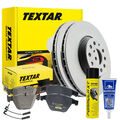 Textar Bremsensatz + Plastilube + Bremsenreiniger WK VW TIGUAN VORN Ø312mm