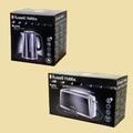 Russell Hobbs Luna Moonlight Grey Wasserkocher 23211 + Langschlitz-Toaster 23251