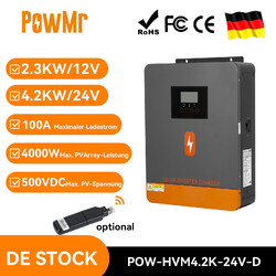 POWMR 4200W On-Grid Off-Grid Hybrid Solar Inverter MPPT 100A 24V 220/230VAC 500V