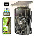 Solar Wildkamera 4K 48MP Wiederaufladbare Akku Wildtierkamera mit 32GB Karte