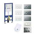 Geberit Duofix Vorwandelement mit Wand WC spülrandlos Komplettset mit WC Sitz