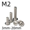 M2 2mm Linsenkopfschrauben Mit Flansch Kreuzschlitz Schrauben Edelstahl A2 V2A