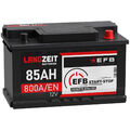 LANGZEIT EFB Batterie 12V 85Ah 800A/EN Start-Stop Batterie Autobatterie ers 80Ah