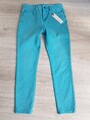 NEU EDC Esprit Damen Hose Jeans Größe 36 Länge 27 Skinny Aqua Blue Super Stretch