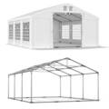 Partyzelt 4x6 PVC Pavillon Festzelt Bierzelt Gartenzelt Eventzelt NEU Weiß SP