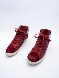 paul green Damen Sneaker Freizeitschuh Turnschuh Leder rot Gr 40 EU Art 33191-40
