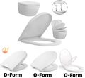 WC-Sitz Toilettendeckel O/D Form mit Absenkautomatik & Quick-Release Funktion DE
