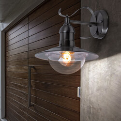 LED Retro Wand Leuchte Fassaden Filament Laterne Garten Veranda Lampe Edelstahl