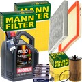 MANN INSPEKTIONSPAKET+5L MOTUL 5W-30 MOTORÖL passend für OPEL ADAM 1.4  87+101PS