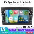 DAB+ Android 15 Autoradio CarPlay GPS Navi Für Opel Astra H Corsa Zafira Kam MIK
