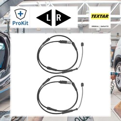 2x ORIGINAL® Textar Warnkontakt, Bremsbelagverschleiß Hinten für BMW 5 Gran
