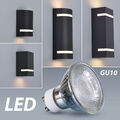 GU10 Außenleuchte IP44 Alu Anthrazit up&Down Wandlampe  Außenwandleuchte Fassade