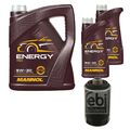 FEBI BILSTEIN Ölfilter 7L MANNOL Energy 5W-30 für Audi A4 Avant 8K5 B8 1.8