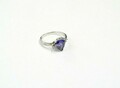 0550 Silber 925 Designer Ring mit Zirkonia und lila Farbstein - Top