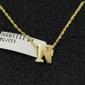 Anhänger Und Kette Gold 18k 750 Mls . Mit Zierring Oculta. Buchstaben N