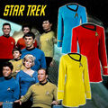 star trek Duty Uniform TOS Yellow Red Blue Dress Costume Suit Halloween
