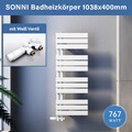 Design Badheizkörper Paneelheizkörper Heizkörper Bad Badheizung Weiß mit Ventil 