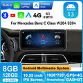 GPS Navi 12.3'' 128GB Android 13 Autoradio Mercedes Benz C-Klasse W204 NTG 4.5