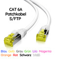 CAT6A Patchkabel Netzwerkkabel LAN Kabel S/FTP RJ45 DSL TV Internet 0,25m - 30m