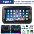 Autoradio Android 14 Für VW GOLF 5 6 Plus Polo Touran Caddy Tiguan 2+64G KAM BT