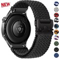 Nylon Braided Armband für Samsung Galaxy Watch FE 7 6 5 4 Classic 40 42 46 47mm