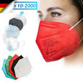 Virshields FFP2 Schutz Maske Atemschutz Mundschutz 5 lagig 10-1000 Stück farbig