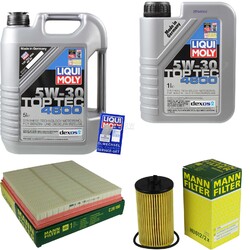 INSPEKTIONSKIT FILTER LIQUI MOLY ÖL 6L 5W-30 für Opel Astra J 1.4 1.6 LPG