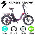 FAFREES F20 PRO 18AH 20 Zoll Klapprad Elektrofahrrad Pedelec e Bike Fatbike MTB