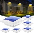 1-8Stk.40LED Dachrinnen Solarleuchten Lichtsensor Zaun Wandlampen Wegbeleuchtung