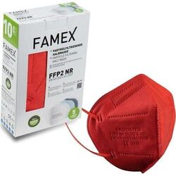 FFP2 Maske Famex Atemschutzmaske Mundschutz Masken CE 2841 Zertifiziert Rot 30x 