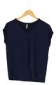 Damen V-Ausschnitt T-Shirt Blau Basic Casual Gr. 34