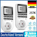 2x Digitale Zeitschaltuhr Steckdose Wochenzeitschaltuhr 3680W 24Std Timer Innen