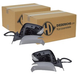 2x DIEDERICHS ELEKTRISCH ANKLAPPBARE AUßENSPIEGEL GRUNDIERT passend für HONDA JA
